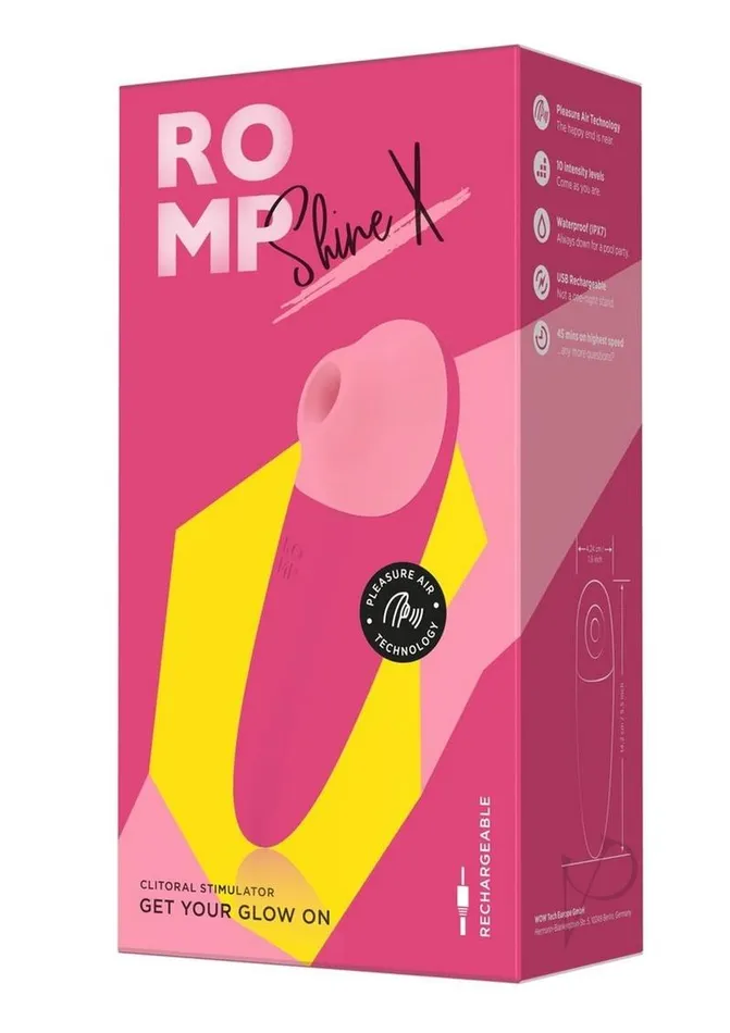 Romp Female Sex Toys Romp Shine X Rechargeable Silicone Clitoral Air Stimulator Pink Romp Female Sex Toys Romp Shine X Rechargeable Silicone Clitoral Air Stimulator Pink