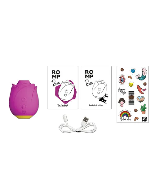 Romp Rose Rechargeable Silicone Air Clitoral Stimulator Pink Romp Female Sex Toys