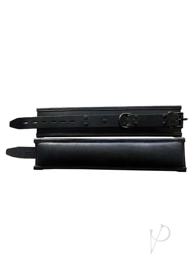 Rouge Padded Leather Wrist Cuffs Black Rouge Restraints Rouge Padded Leather Wrist Cuffs Black Rouge Restraints