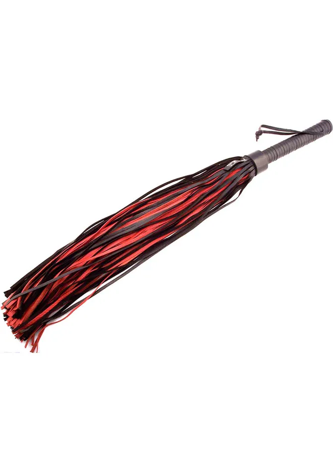 Rouge Rouge Leather Flogger Black and Red Restraints