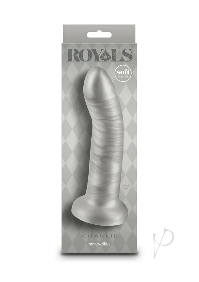 Royals Dildos Royals Charlie Silicone Dildo 7in Silver