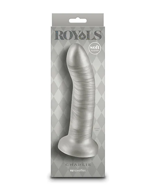 Royals Dildos Royals Charlie Silicone Dildo 7in Silver Royals Dildos Royals Charlie Silicone Dildo 7in Silver