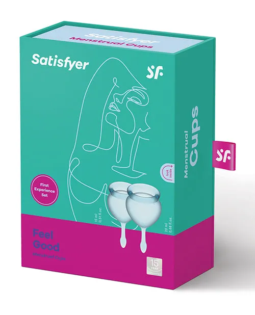 Satisfyer Satisfyer Feel Good Menstrual Cup Light Blue Vibrators