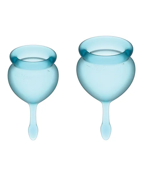 Satisfyer Satisfyer Feel Good Menstrual Cup Light Blue Vibrators
