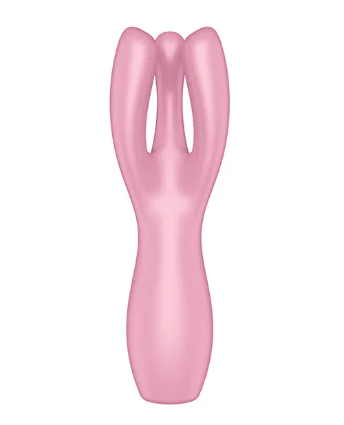 Satisfyer Satisfyer Threesome 3 Rechargeable Silicone Stimulator Pink Vibrators