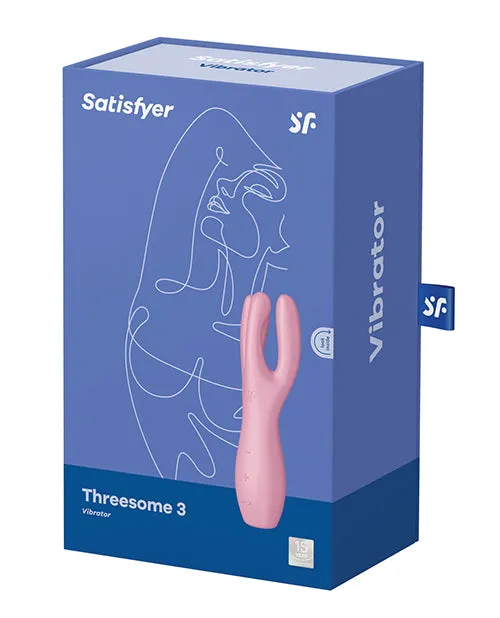 Satisfyer Satisfyer Threesome 3 Rechargeable Silicone Stimulator Pink Vibrators