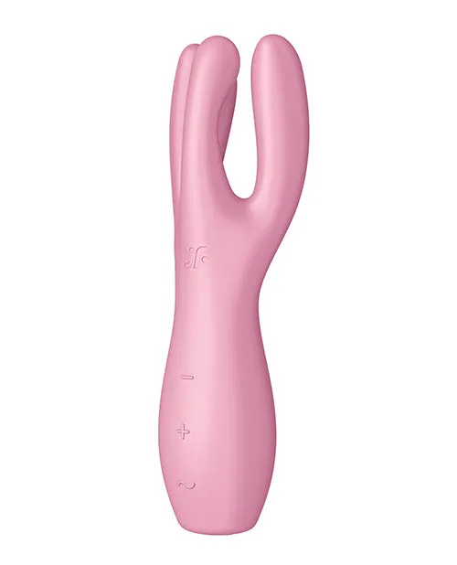 Satisfyer Satisfyer Threesome 3 Rechargeable Silicone Stimulator Pink Vibrators