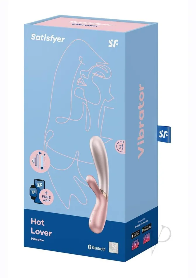 Satisfyer Vibrators Satisfyer Hot Lover Rechargeable Silicone Warming DualStim Vibrator Pink Satisfyer Vibrators Satisfyer Hot Lover Rechargeable Silicone Warming DualStim Vibrator Pink