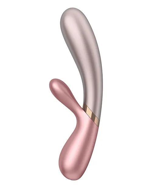 Satisfyer Vibrators Satisfyer Hot Lover Rechargeable Silicone Warming DualStim Vibrator Pink Satisfyer Vibrators Satisfyer Hot Lover Rechargeable Silicone Warming DualStim Vibrator Pink
