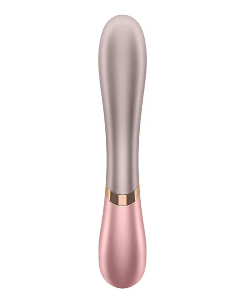 Satisfyer Vibrators Satisfyer Hot Lover Rechargeable Silicone Warming DualStim Vibrator Pink Satisfyer Vibrators Satisfyer Hot Lover Rechargeable Silicone Warming DualStim Vibrator Pink