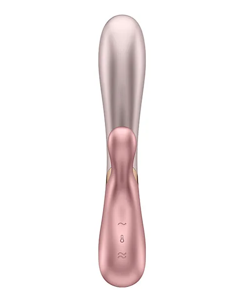Satisfyer Vibrators Satisfyer Hot Lover Rechargeable Silicone Warming DualStim Vibrator Pink Satisfyer Vibrators Satisfyer Hot Lover Rechargeable Silicone Warming DualStim Vibrator Pink