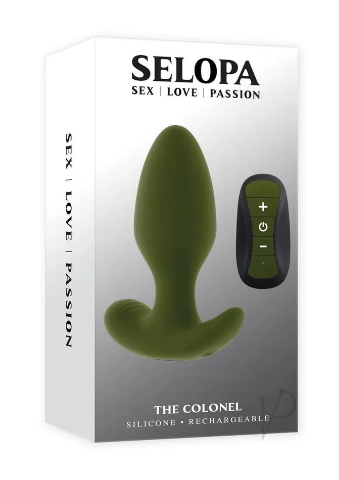 Selopa Anal Selopa The Colonel Rechargeable Silicone Anal Plug Green