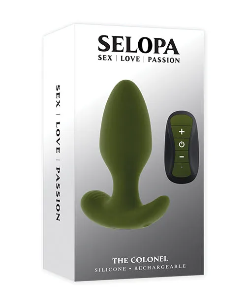 Selopa Anal Selopa The Colonel Rechargeable Silicone Anal Plug Green