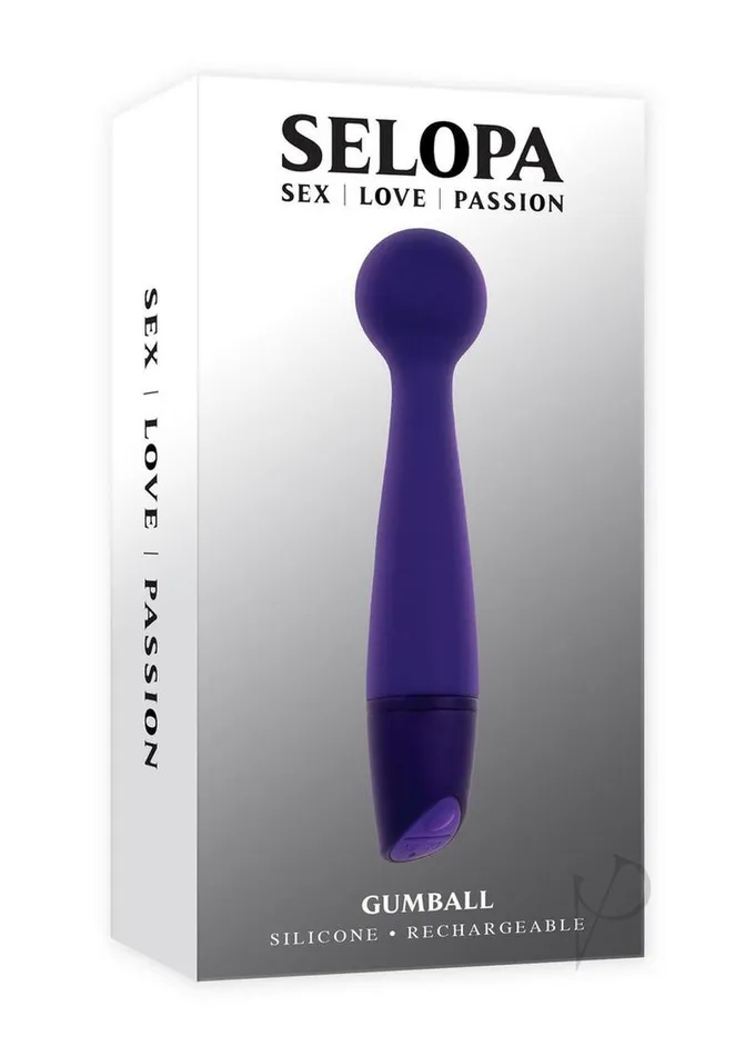 Selopa Selopa Gumball Rechargable Silicone Vibrating Wand Purple Vibrators Selopa Selopa Gumball Rechargable Silicone Vibrating Wand Purple Vibrators