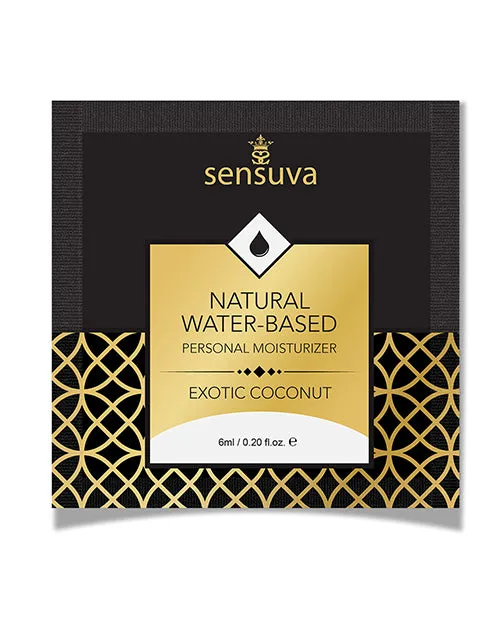 Sensuva Natural Water Based Personal Moisturizer Single Use Packet 6 ml Exotic Coconut Sensuva Lubricants Vibrators Sensuva Natural Water Based Personal Moisturizer Single Use Packet 6 ml Exotic Coconut Sensuva Lubricants Vibrators