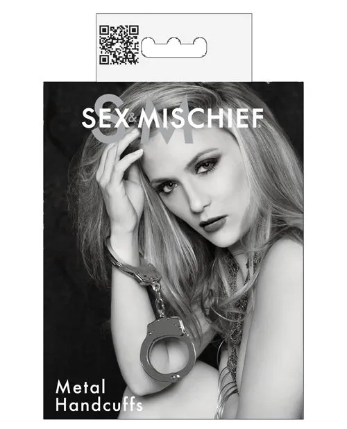 Sex And Mischief Sex and Mischief Metal Handcuffs Silver Couples Sex And Mischief Sex and Mischief Metal Handcuffs Silver Couples