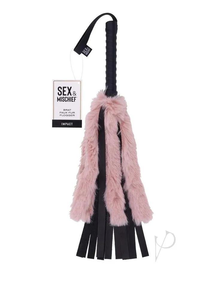 Sex And Mischief Vibrators Sex and Mischief Brat Faux Fur Flogger PinkBlack Sex And Mischief Vibrators Sex and Mischief Brat Faux Fur Flogger PinkBlack