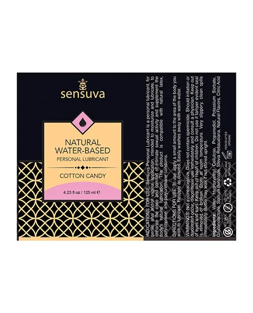 Sexual Health Wellbeing Sensuva Lubricants Sensuva Natural Water Based Cotton Candy Flavored Lubricant 4oz