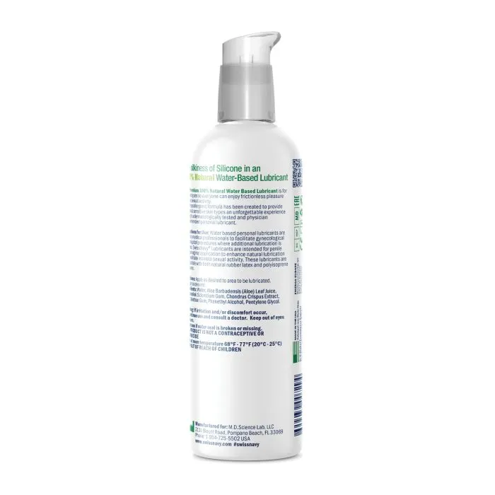 Sexual Health Wellbeing Swiss Navy Naked All Natural Lubricant 8 oz