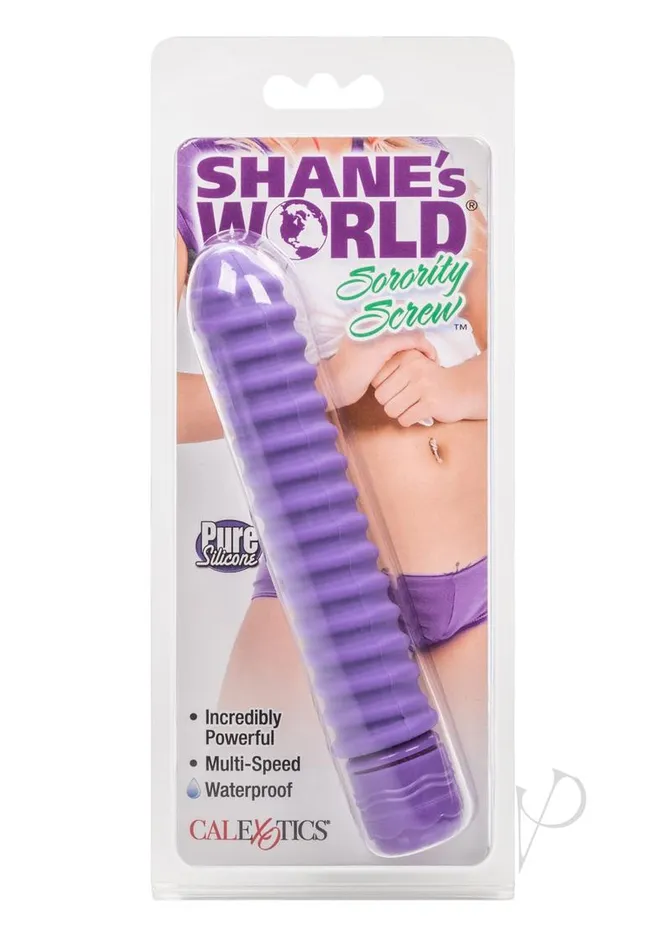 Shanes World Sorority Screw Silicone Vibrator Purple Shanes World Vibrators Shanes World Sorority Screw Silicone Vibrator Purple Shanes World Vibrators