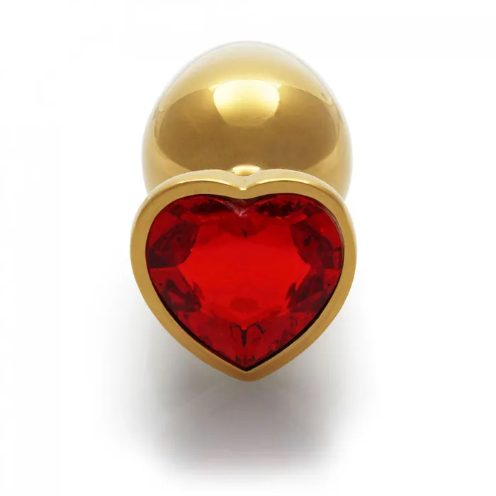 Shots Toys Anal OUCH Heart Gem Gold Butt Plug Large