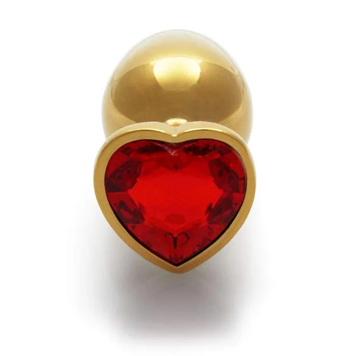 Shots Toys Anal OUCH Heart Gem Gold Butt Plug Large