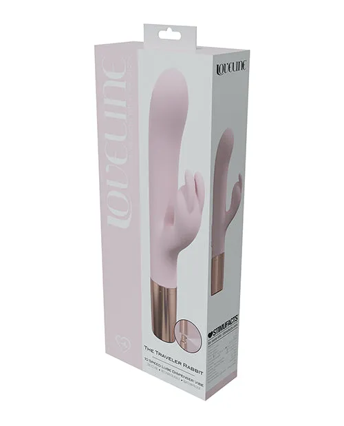 Shots Vibrators Shots Loveline Traveler Rabbit Vibrator Pink