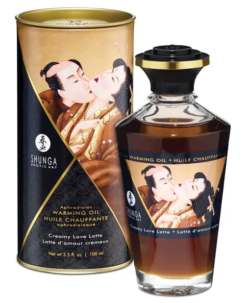 Shunga Vibrators Shunga Warming Oil 35 oz Creamy Love Latte