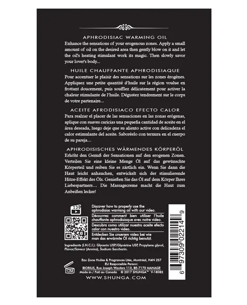 Shunga Vibrators Shunga Warming Oil 35 oz Creamy Love Latte Shunga Vibrators Shunga Warming Oil 35 oz Creamy Love Latte