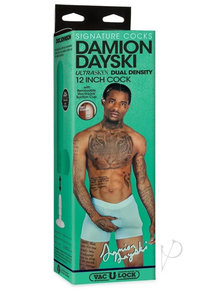 Signature Cocks Signature Cocks Ultraskyn Damion Dayski Dildo with Removable Suction Cup 12in Chocolate Female Sex Toys Signature Cocks Signature Cocks Ultraskyn Damion Dayski Dildo with Removable Suction Cup 12in Chocolate Female Sex Toys
