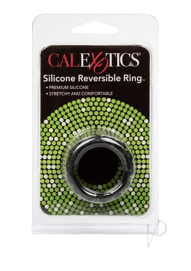 Silicone Reversible Enhancer Cock Ring Black Rings Male Sex Toys