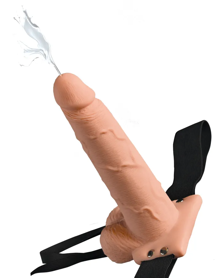 SimpleeDiscreet Fetish Fantacy 75 in Hollow Squirting Strapon W Balls Flesh Female Sex Toys SimpleeDiscreet Fetish Fantacy 75 in Hollow Squirting Strapon W Balls Flesh Female Sex Toys