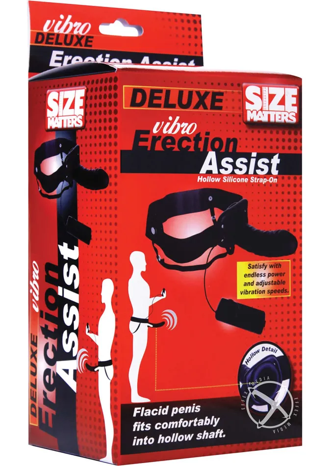 Size Matters Female Sex Toys Size Matters Erection Assist Vibrating Silicone Hollow Strap On with Wired Remote Control Black Size Matters Female Sex Toys Size Matters Erection Assist Vibrating Silicone Hollow Strap On with Wired Remote Control Black