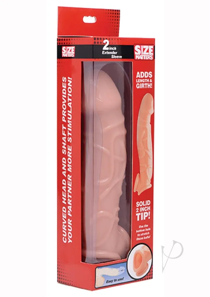Size Matters Penis Extender Sleeve 2in Vanilla Size Matters Male Sex Toys