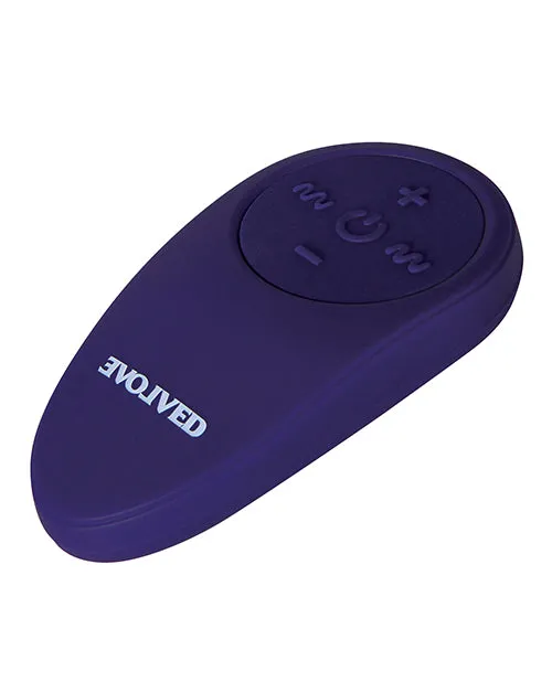 Smooshy Tooshy Rechargeable Silicone Anal Plug with Remote Control Navy Blue Evolved Male Sex Toys