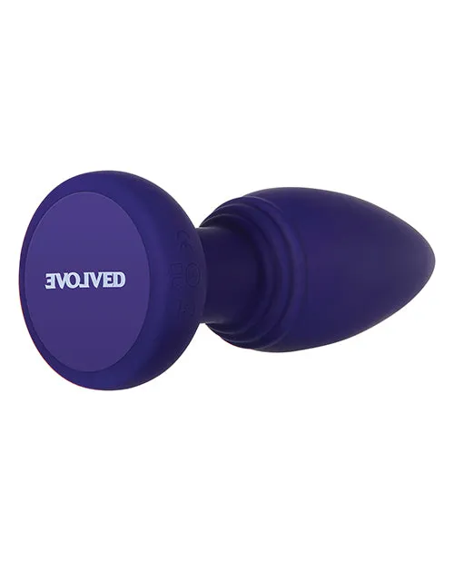 Smooshy Tooshy Rechargeable Silicone Anal Plug with Remote Control Navy Blue Evolved Male Sex Toys