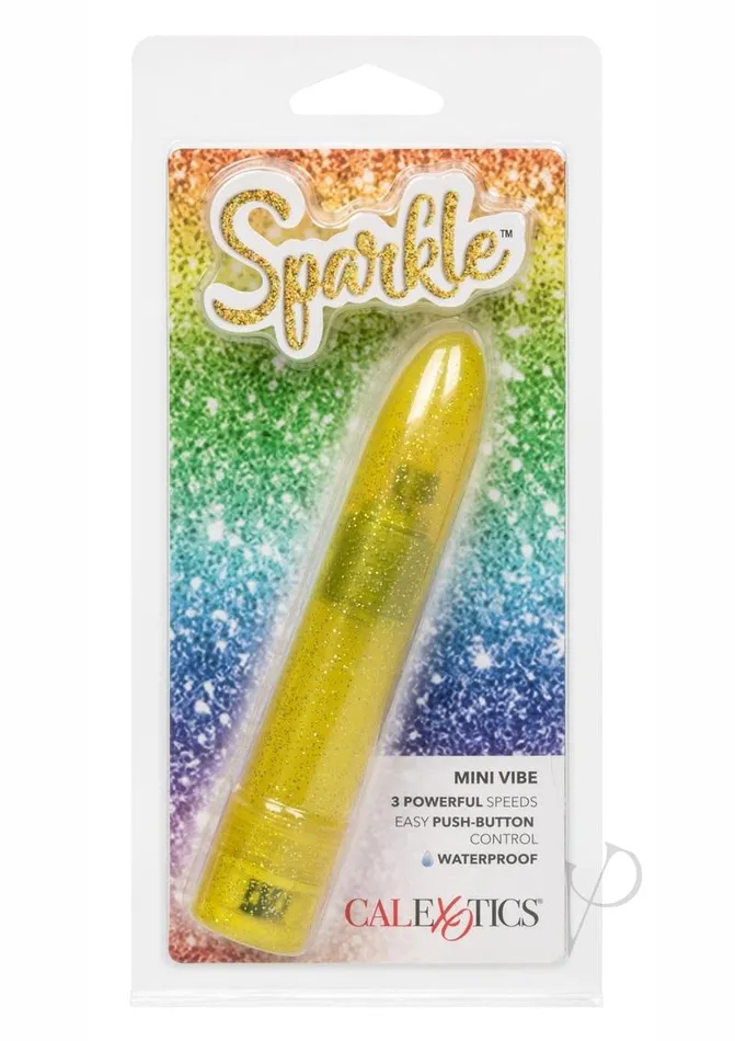 Sparkle Mini Vibrator Yellow Sparkle Female Sex Toys