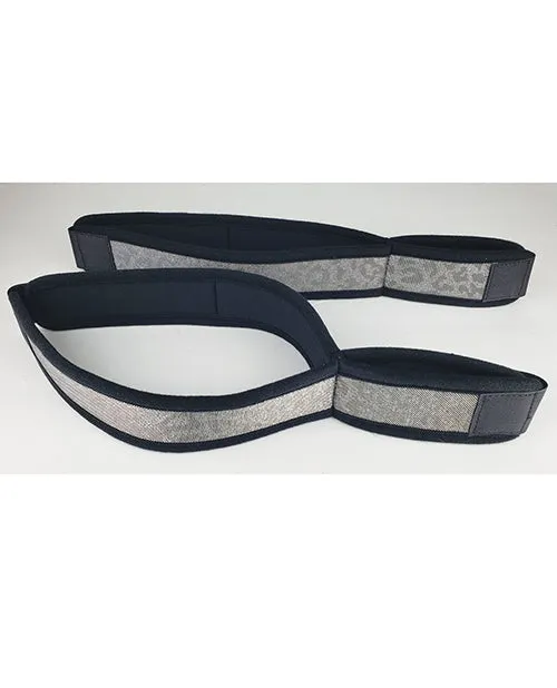 Spartacus Couples Spartacus Wrist to Thigh Cuffs Neoprene Silver