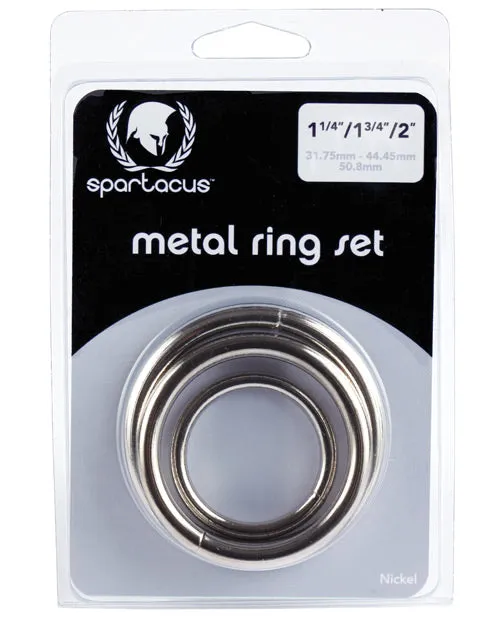 Spartacus Male Sex Toys Spartacus Metal Ring Set Pack of 3