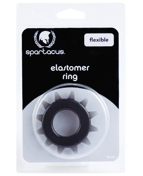 Spartacus Spartacus Elastomer Stud Cock Ring Black Male Sex Toys