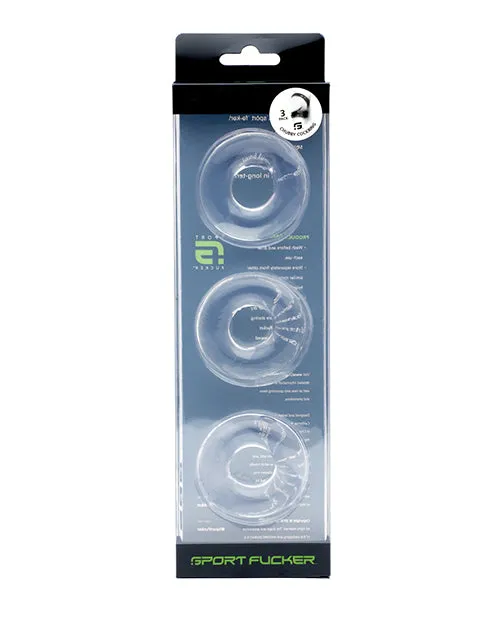 Sport Fucker Sport Fucker Chubby Cockring Pack of 3 Clear Anal