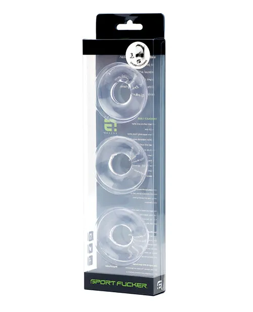 Sport Fucker Sport Fucker Chubby Cockring Pack of 3 Clear Anal Sport Fucker Sport Fucker Chubby Cockring Pack of 3 Clear Anal