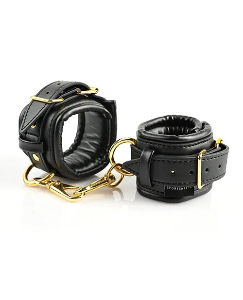 Sportsheets Anal Cuffs and Blindfold Set Special Edition BlackGold Sportsheets Anal Cuffs and Blindfold Set Special Edition BlackGold