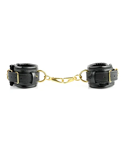 Sportsheets Anal Cuffs and Blindfold Set Special Edition BlackGold Sportsheets Anal Cuffs and Blindfold Set Special Edition BlackGold