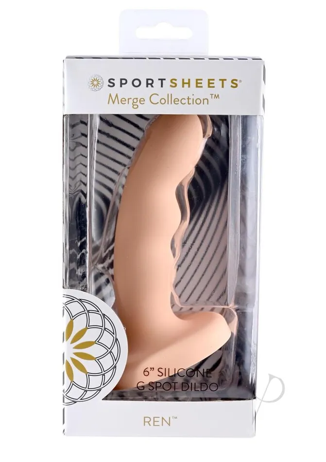 Sportsheets Female Sex Toys Ren Silicone Curved Dildo with Suction Cup 6in Orange Sportsheets Female Sex Toys Ren Silicone Curved Dildo with Suction Cup 6in Orange