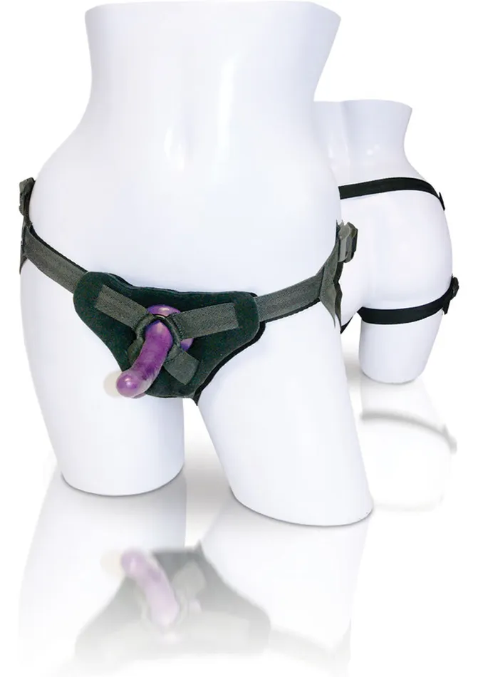 Sportsheets New Cummers StrapOn Harness Kit with Slim Dildo BlackPurple Sportsheets Female Sex Toys Sportsheets New Cummers StrapOn Harness Kit with Slim Dildo BlackPurple Sportsheets Female Sex Toys