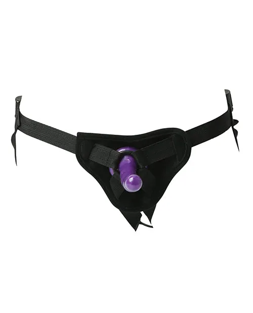 Sportsheets New Cummers StrapOn Harness Kit with Slim Dildo BlackPurple Sportsheets Female Sex Toys Sportsheets New Cummers StrapOn Harness Kit with Slim Dildo BlackPurple Sportsheets Female Sex Toys