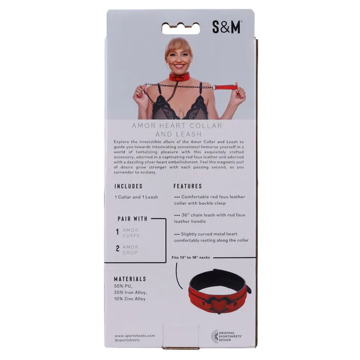 Sportsheets Sex Mischief Amor Collar and Leash Couples