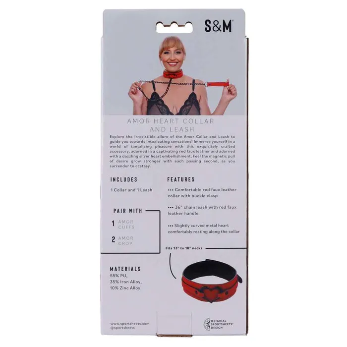 Sportsheets Sex Mischief Amor Collar and Leash Couples