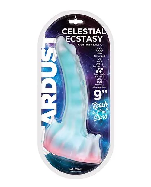 Stardust Female Sex Toys Stardust Celestial Ecstasy Silicone Dildo with Suction Cup 9in Multicolor